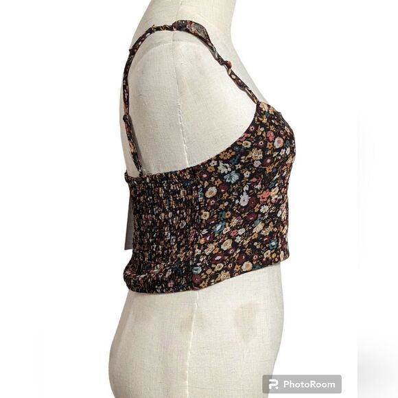 Supernatural by Secret Mission Black Floral Crop Top NWT - Picture 3 of 7